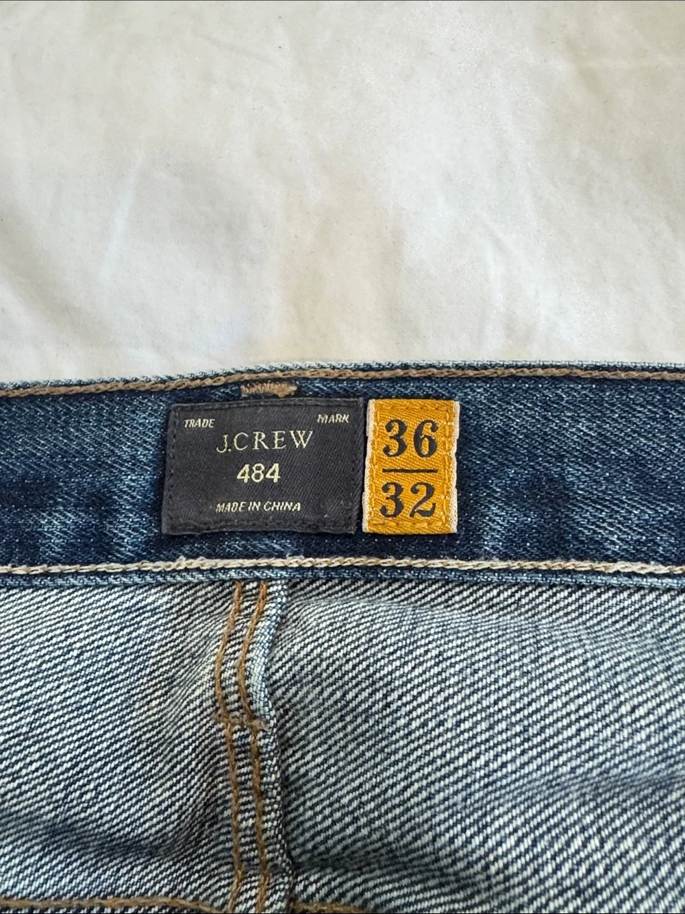 J. Crew Slim Straight Men's Jeans in Medium Blue Wash,Style 484,36 X32